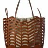Chloé Kayan Medium Canvas & Leather Tote Women Totes