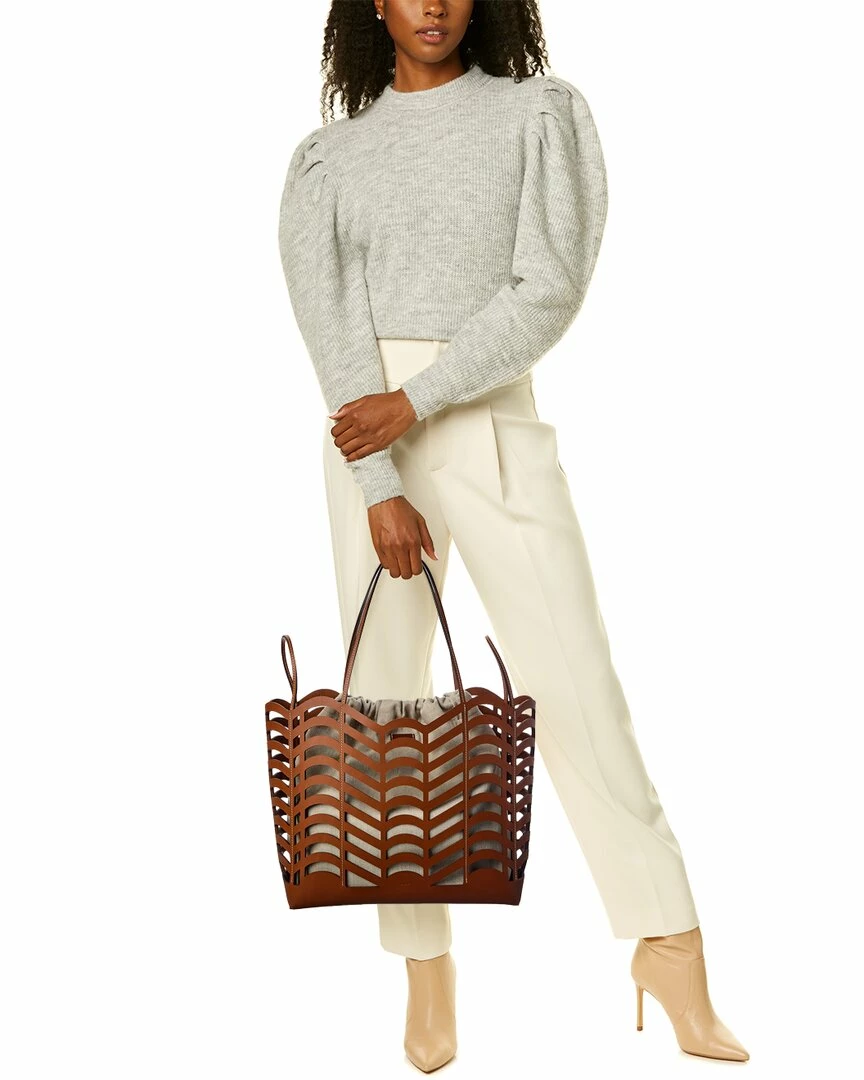 Chloé Kayan Medium Canvas & Leather Tote Women Totes - Image 4