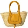 Chloé Marcie Medium Raffia & Leather Basket Tote Women Totes