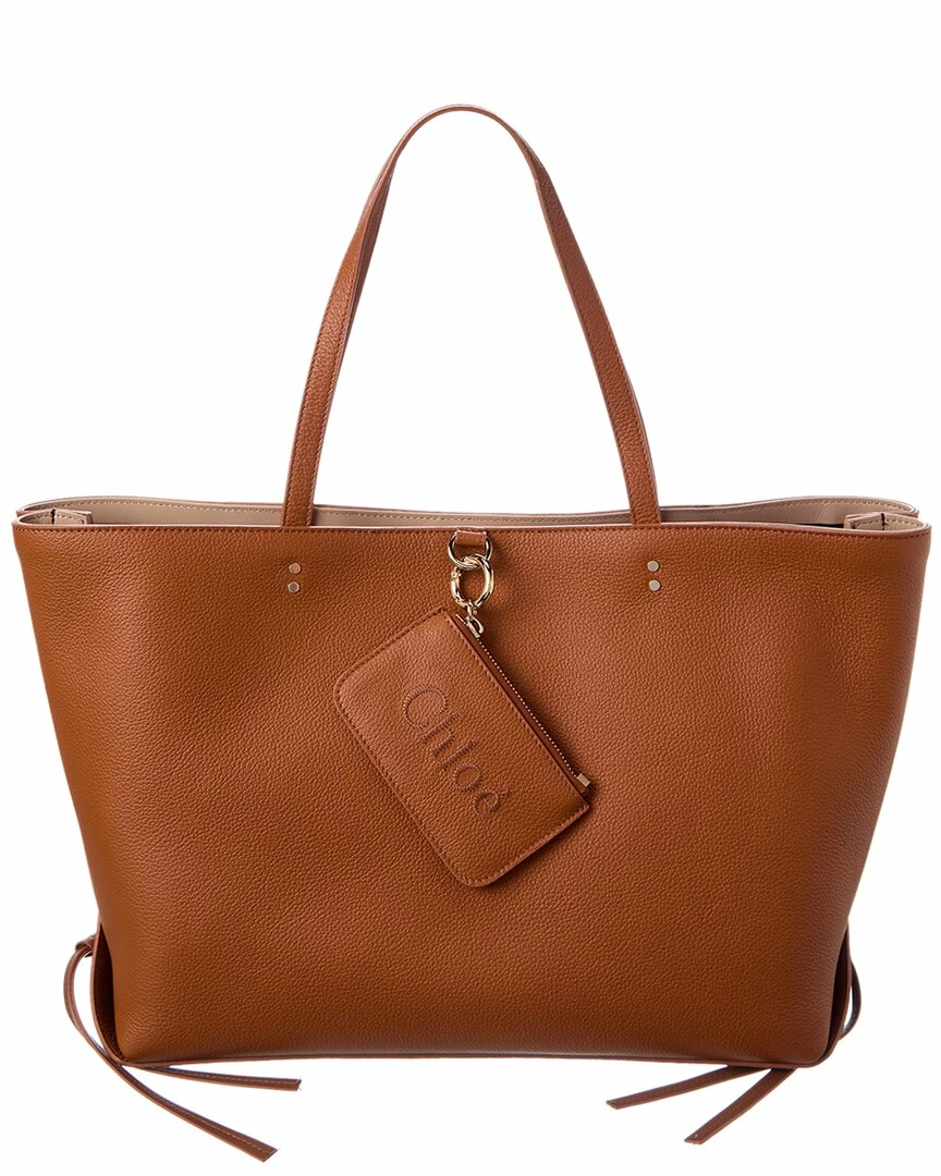 Chloé Sense Medium East West Leather Tote Women Totes