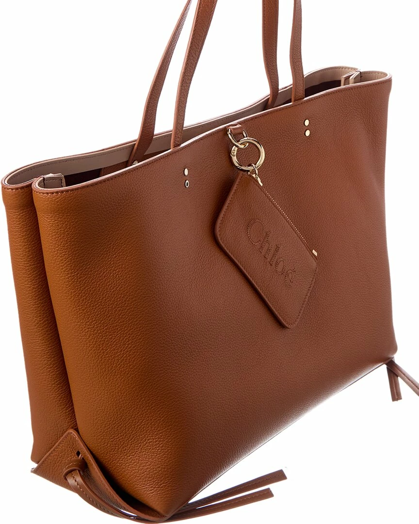Chloé Sense Medium East West Leather Tote Women Totes - Image 3