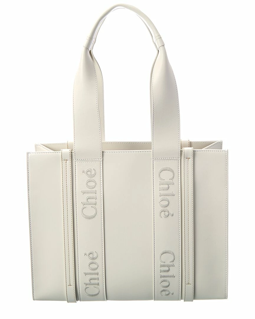 Chloé Woody Medium Leather Tote Women Totes - Image 2