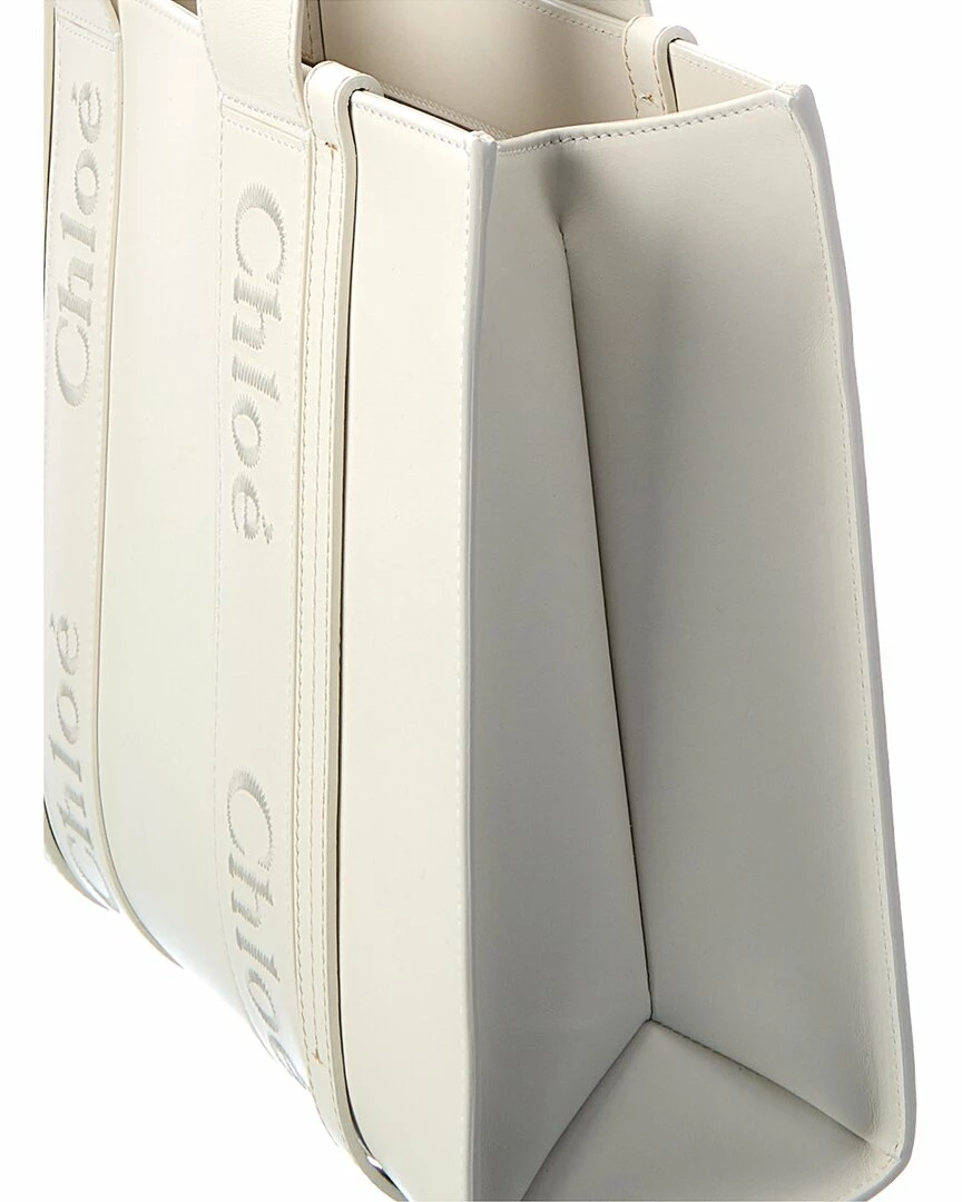 Chloé Woody Medium Leather Tote Women Totes - Image 3