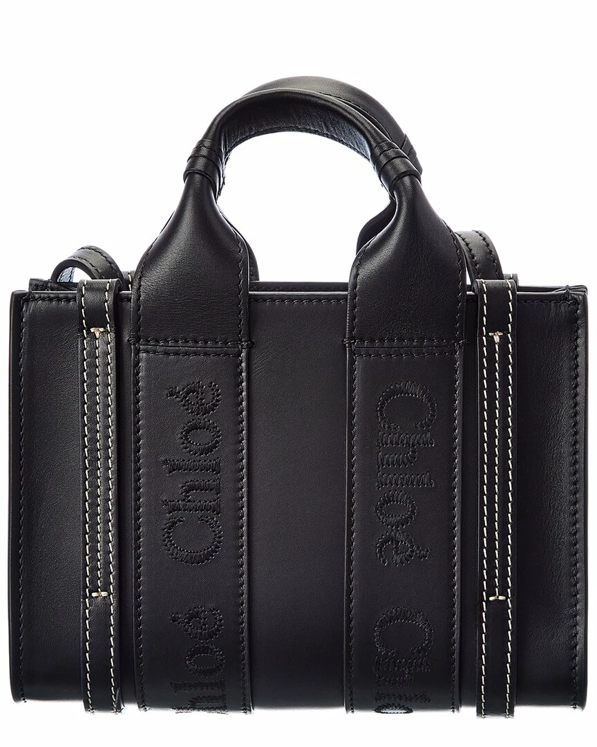Chloé Woody Mini Leather Tote Women Totes - Image 2