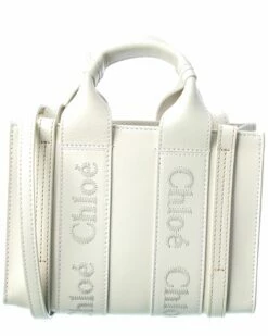 Chloé Woody Mini Leather Tote Women Totes