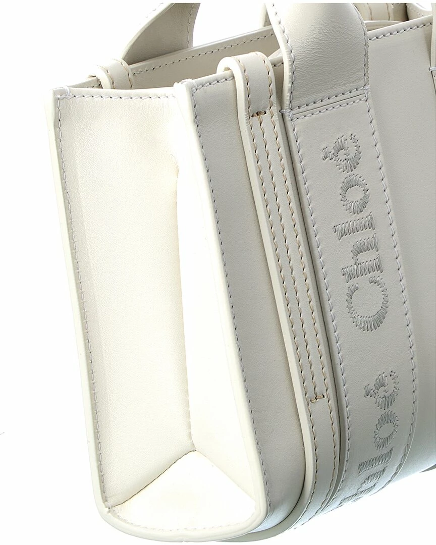Chloé Woody Mini Leather Tote Women Totes - Image 3