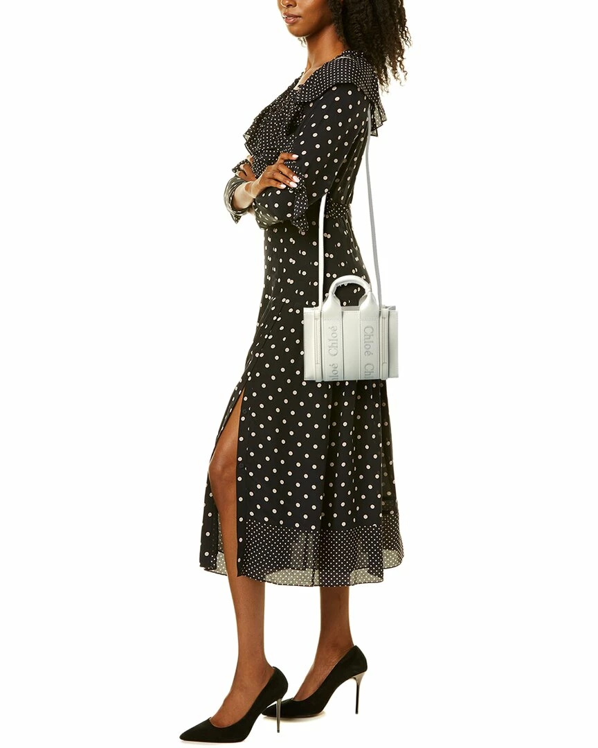 Chloé Woody Mini Leather Tote Women Totes - Image 4