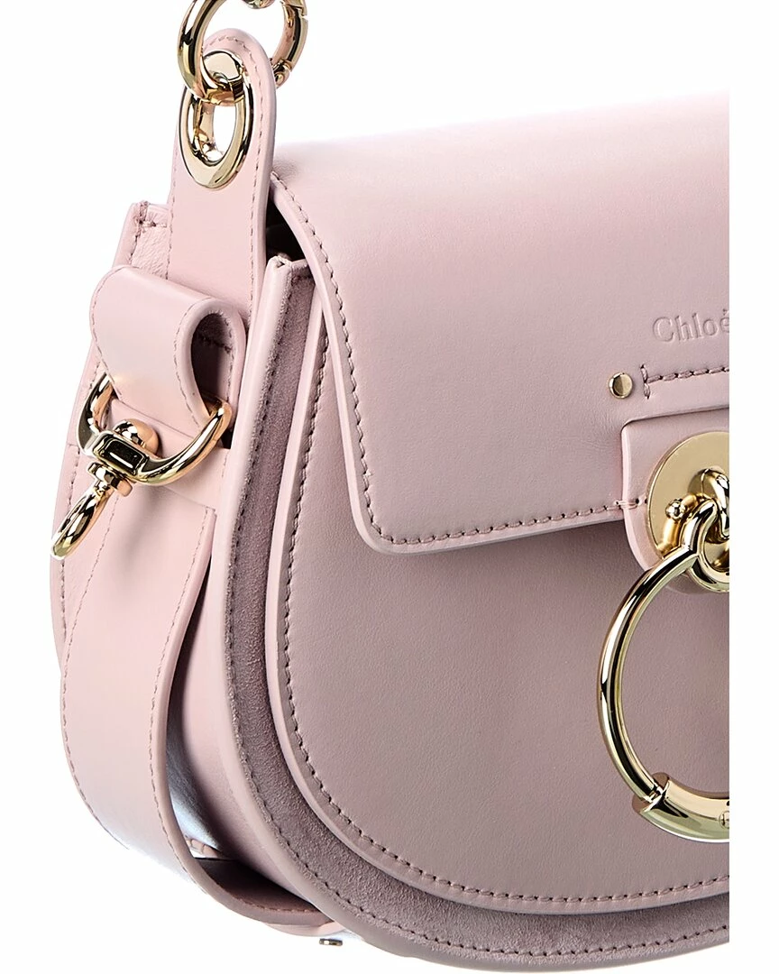 Chloé Tess Small Leather & Suede Shoulder Bag Women Totes - Image 3