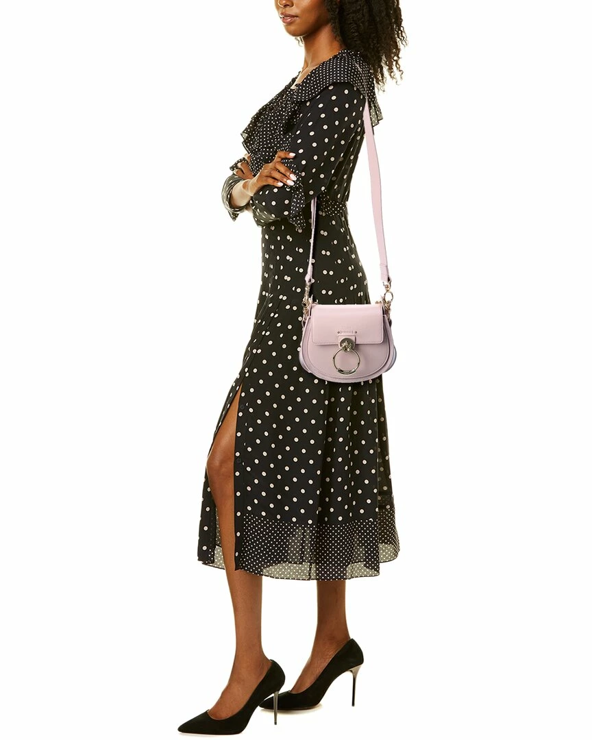 Chloé Tess Small Leather & Suede Shoulder Bag Women Totes - Image 4