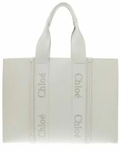 Chloé Woody Large Leather Tote Women Totes