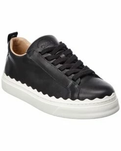 Chloé Lauren Scalloped Leather Sneaker Women Fashion Sneakers