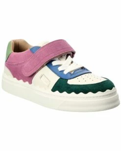 Chloé Lauren Leather & Suede Sneaker Women Fashion Sneakers