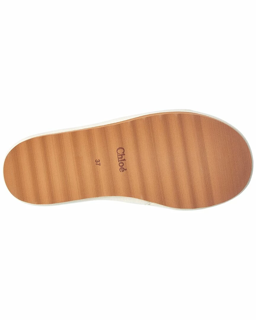 Chloé Woody Canvas & Leather Slipper Women Flats - Image 4