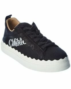 Chloé Lauren Canvas & Suede Sneaker Women Fashion Sneakers