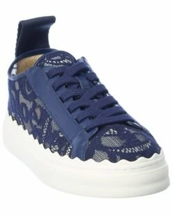 Chloé Lauren Lace & Leather Sneaker Women Fashion Sneakers