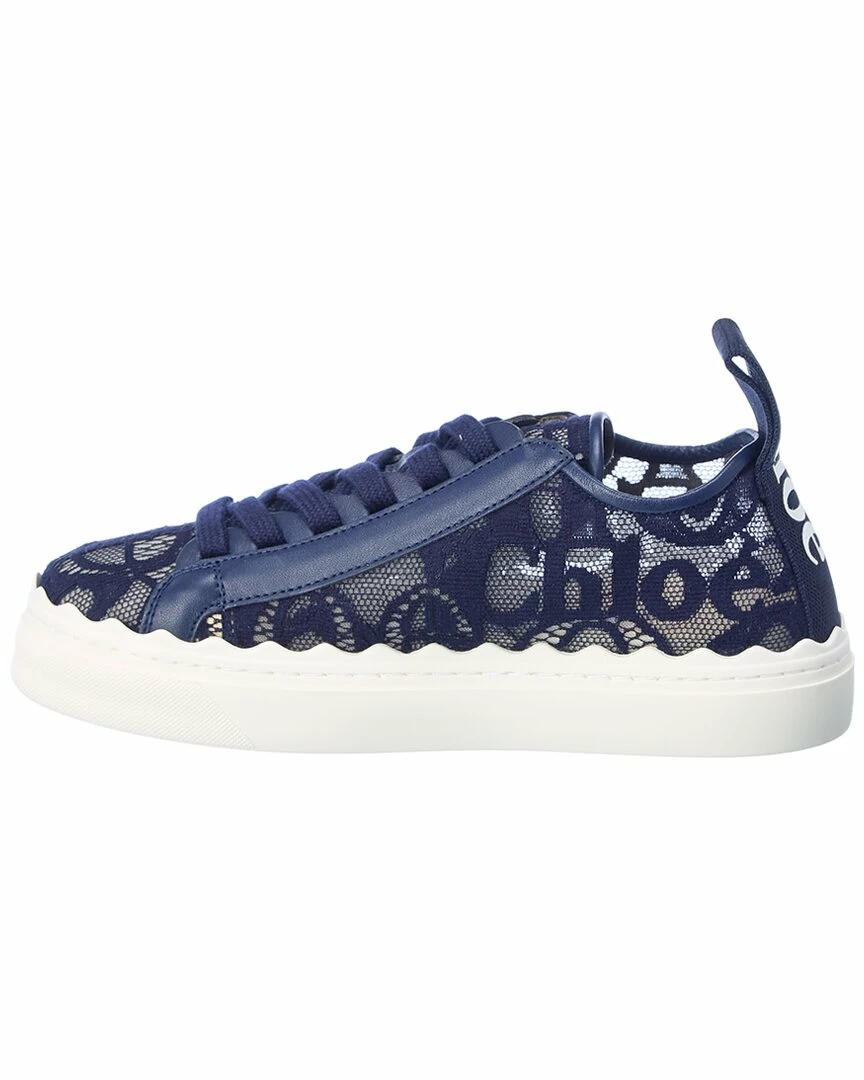 Chloé Lauren Lace & Leather Sneaker Women Fashion Sneakers - Image 2