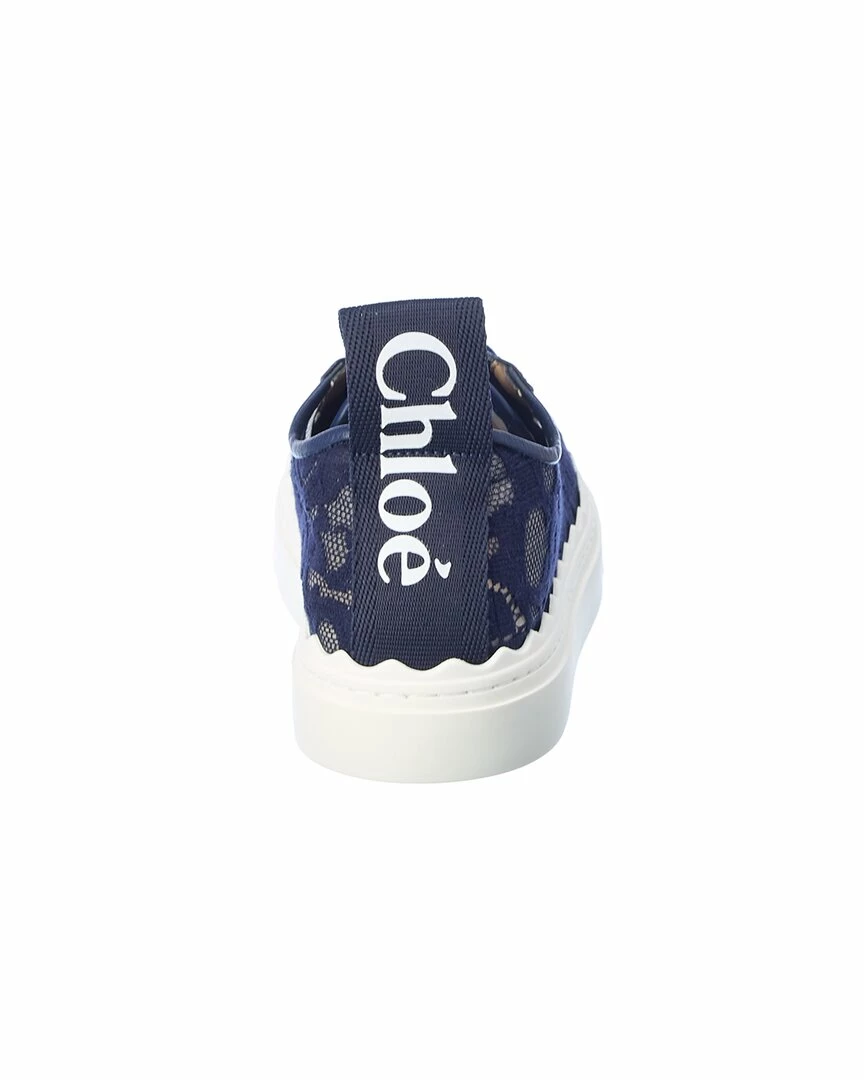 Chloé Lauren Lace & Leather Sneaker Women Fashion Sneakers - Image 3