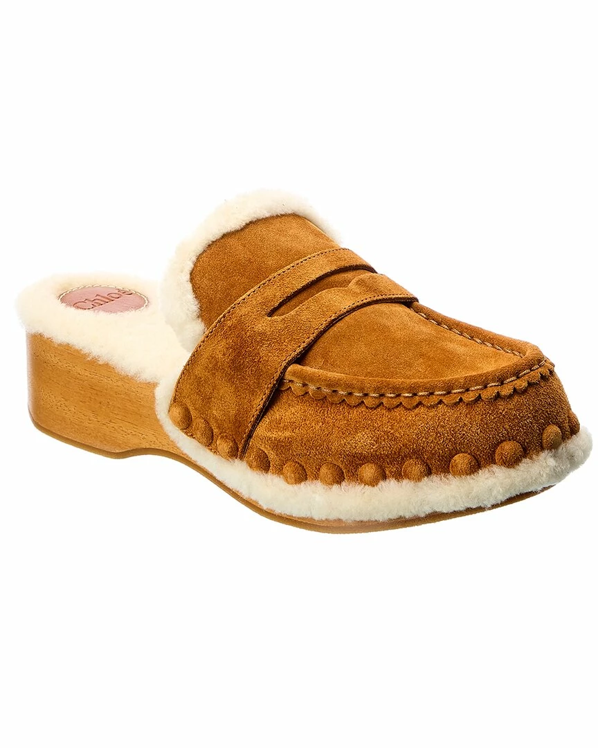 Chloé Joy Suede Clog Women Flats