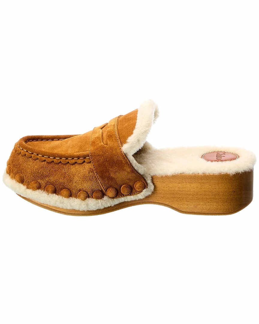 Chloé Joy Suede Clog Women Flats - Image 2