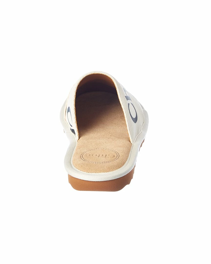 Chloé Woody Canvas & Leather Slipper Women Flats - Image 3