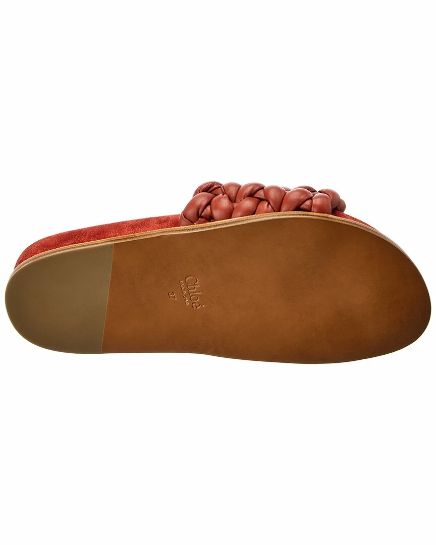 Chloé Kacey Leather Slide Women Flat Sandals - Image 4