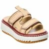 Chloé Lilli Suede & Leather Platform Sandal Women Flat Sandals