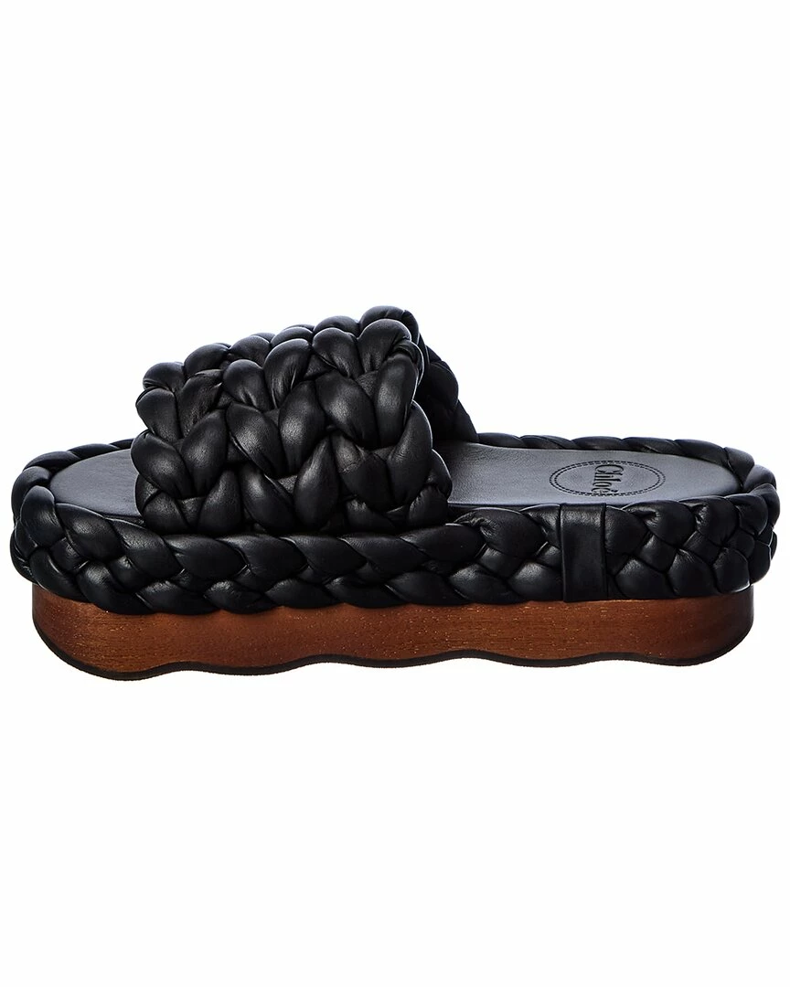 Chloé Wavy Leather Platform Sandal Women Flat Sandals - Image 2