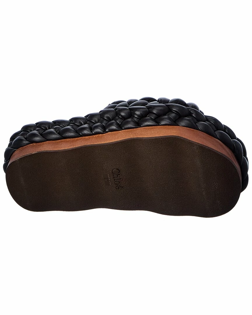 Chloé Wavy Leather Platform Sandal Women Flat Sandals - Image 4