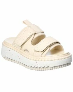 Chloé Lilli Suede & Leather Platform Sandal Women Flat Sandals