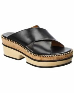 Chloé Laia Leather Mule Women Heeled Sandals