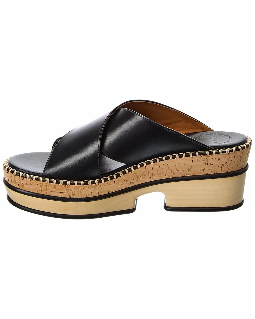 Chloé Laia Leather Mule Women Heeled Sandals - Image 2