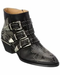 Chloé Susanna Studded Leather Bootie Women Boots