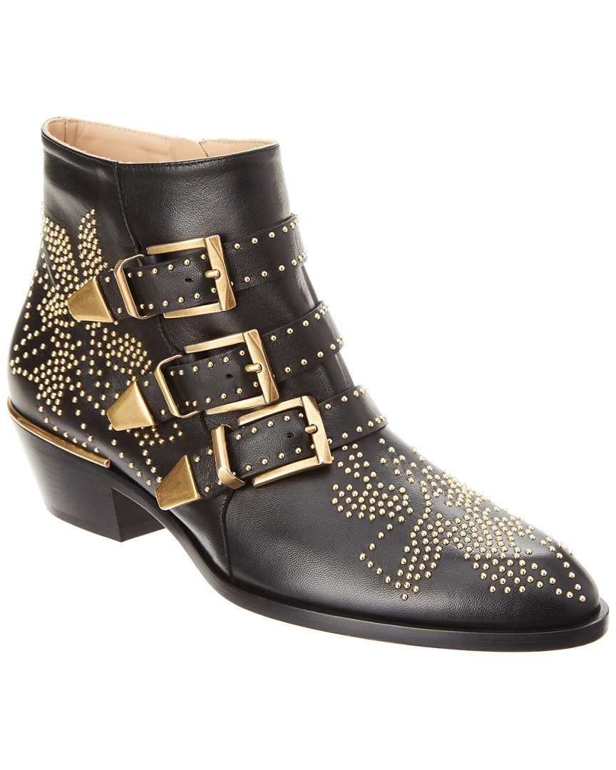 Chloé Susanna Studded Leather Bootie Women Booties