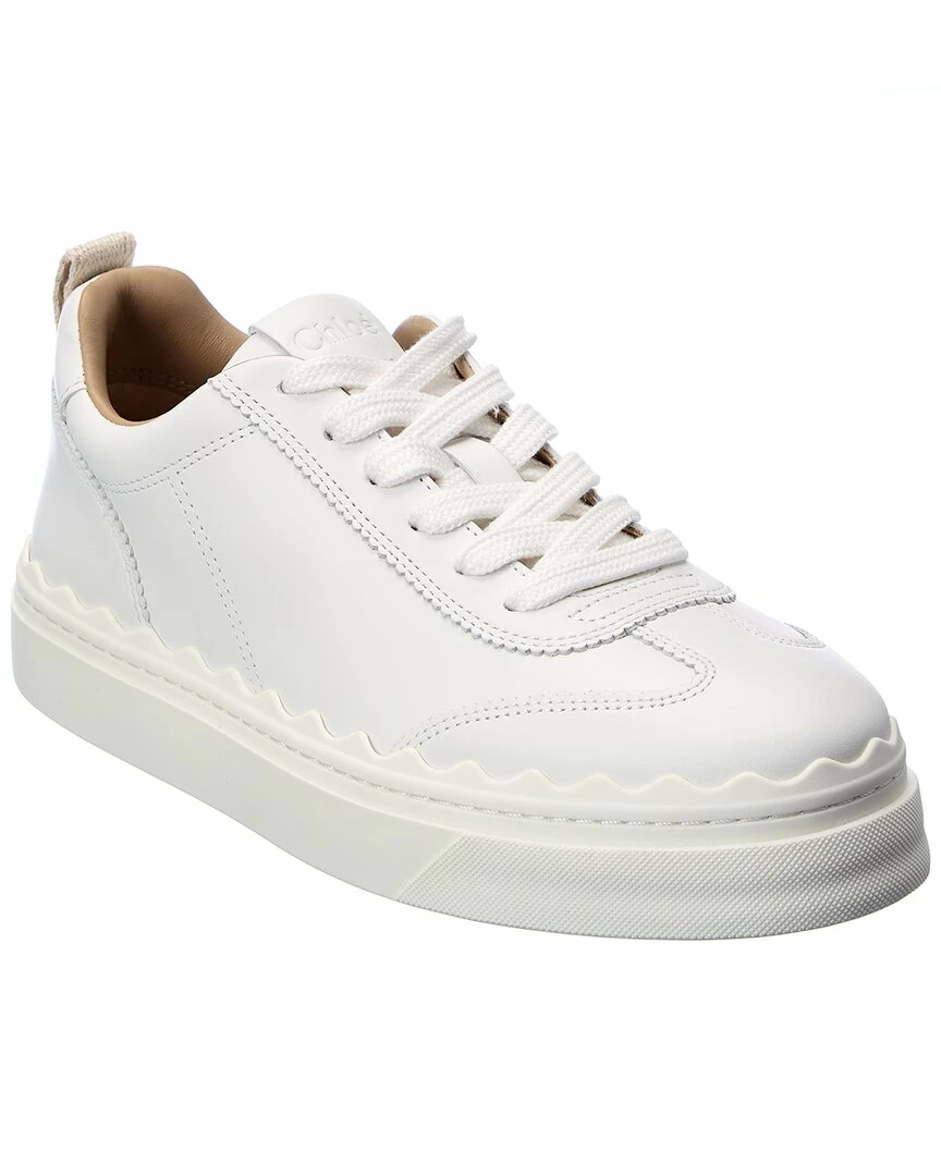 Chloé Lauren Scalloped Leather Sneaker Women Fashion Sneakers