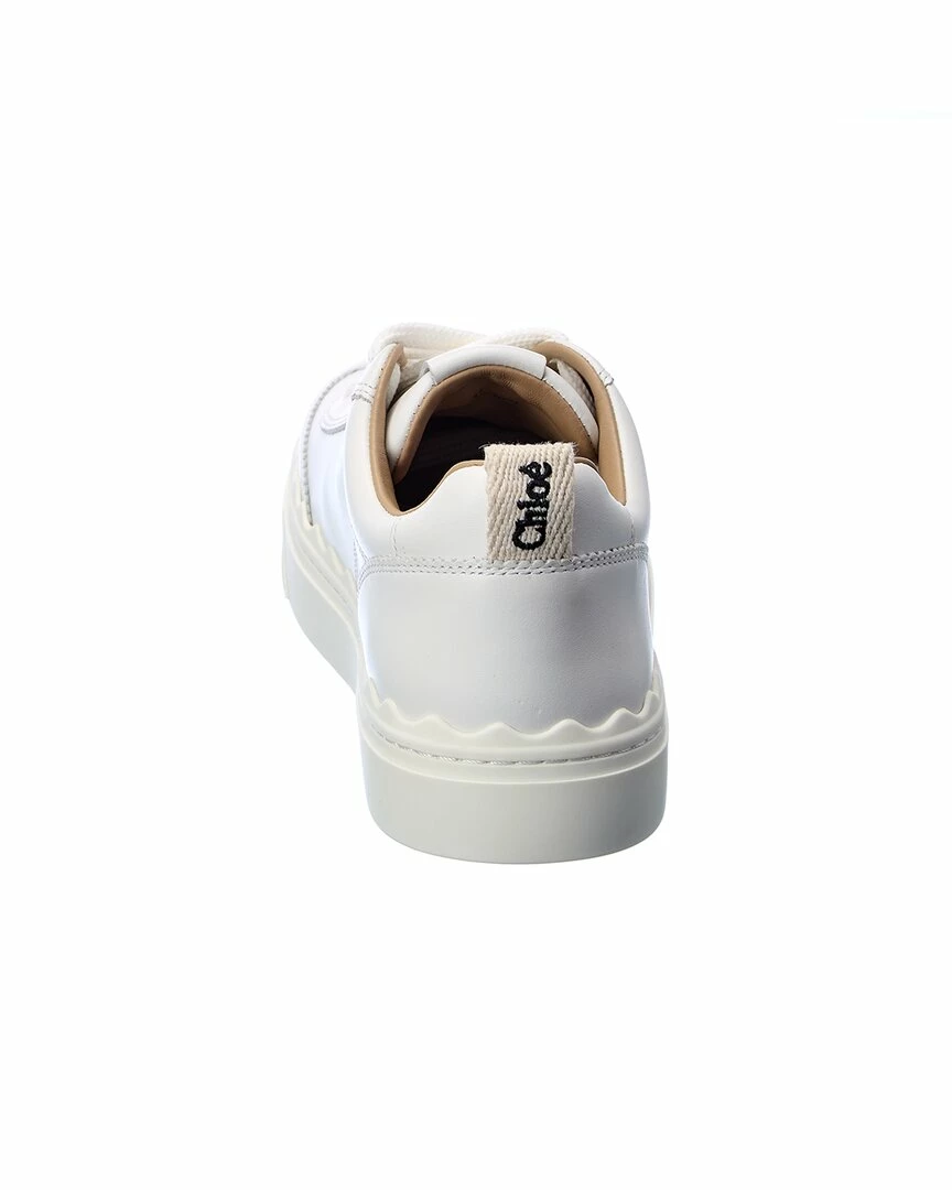 Chloé Lauren Scalloped Leather Sneaker Women Fashion Sneakers - Image 3