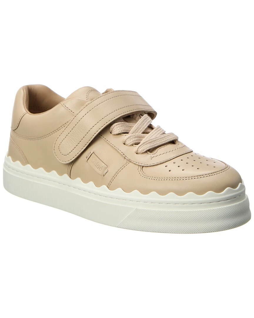 Chloé Lauren Scalloped Leather Sneaker Women Fashion Sneakers