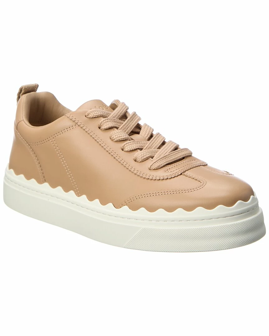 Chloé Lauren Scalloped Leather Sneaker Women Fashion Sneakers