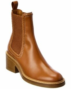 Chloé Mallo Leather Bootie Women Booties