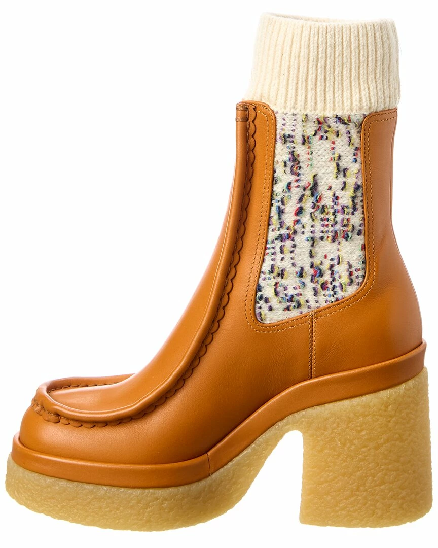 Chloé Jamie Sock Leather Bootie Women Booties - Image 2