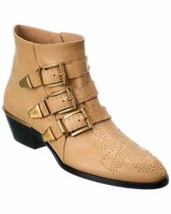Chloé Susanna Leather Bootie Women Booties
