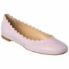 Chloé Lauren Scalloped Leather Ballerina Flat Women Flats