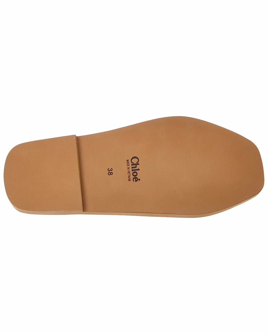 Chloé Woody Logo Canvas Slide Women Flat Sandals - Image 4
