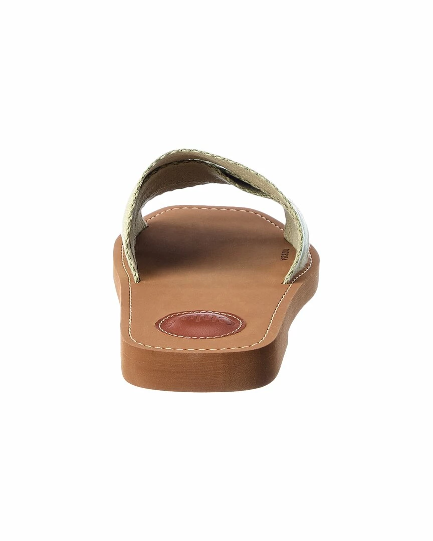 Chloé Chloe Woody Logo Canvas Slide Women Flat Sandals - Image 3