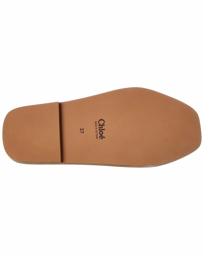 Chloé Chloe Woody Logo Canvas Slide Women Flat Sandals - Image 4