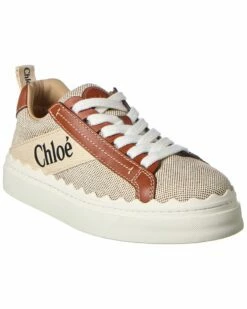Chloé Lauren Canvas & Leather Sneaker Women Fashion Sneakers
