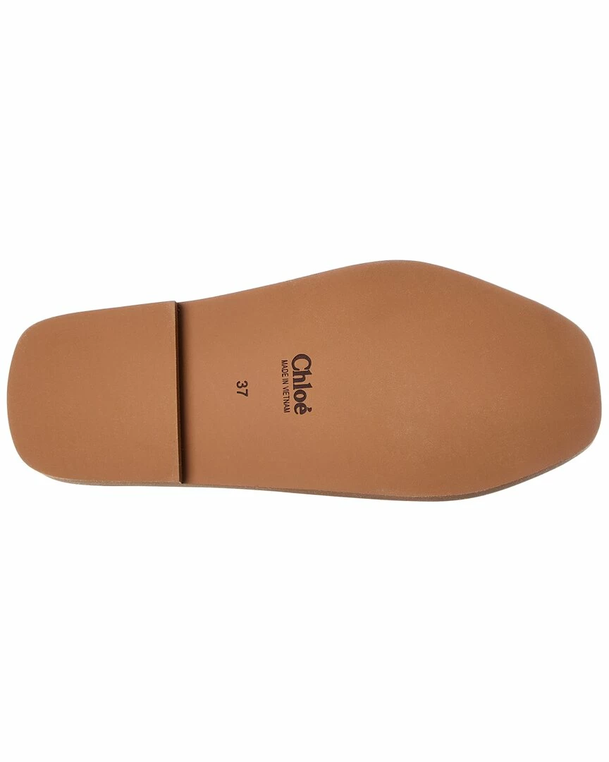 Chloé Woody Logo Canvas Slide Women Flat Sandals - Image 4