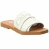 Chloé Chloe Woody Leather Slide Women Flat Sandals