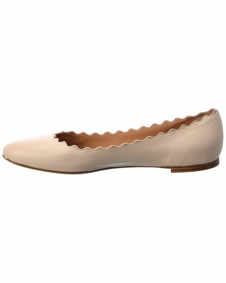 Chloé Lauren Scalloped Leather Ballerina Flat Women Flats - Image 2