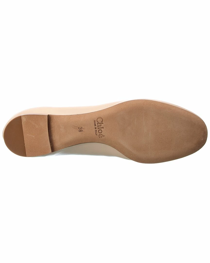 Chloé Lauren Scalloped Leather Ballerina Flat Women Flats - Image 4