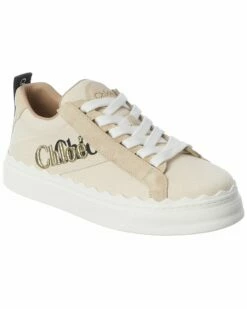 Chloé Lauren Canvas & Suede Sneaker Women Fashion Sneakers
